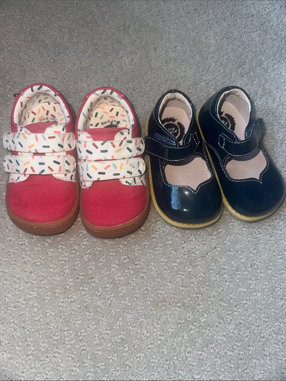 EUC! (2) Livie & Luca Velcro Shoes Toddler Girl